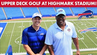 Thurman Thomas And Chris Brown Play Upper Deck Golf At Highmark Stadium  Buffalo Bills [upl. by Pippy]