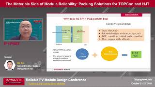 Bo Jin Hangzhou First The Material Side of Module Reliability [upl. by Seuguh]