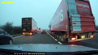 M40 J9 A34 Exit  Truck Pushes in [upl. by Ian]