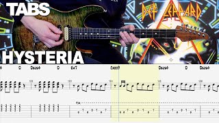 Def Leppard  Hysteria  Guitar cover WITH TABS [upl. by Agnella777]