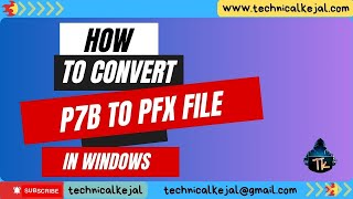 how to convert p7b to pfx file in windows [upl. by Siuluj]