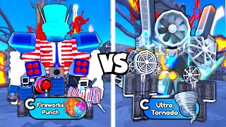 💥 FIREWORK TEAM vs FAN TEAM 💨 FIREWORK vs FANMAN 😱 in ENDLESS MODE 🤯  Roblox Toilet Tower Defense [upl. by Ahsinrats630]