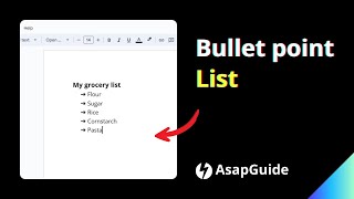 How to Insert Bullet Points List in Google Docs [upl. by Marquez597]