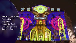 Fête des lumières de Lyon 2022  Nouvelle vague gare SaintPaul [upl. by Dnaltiak]