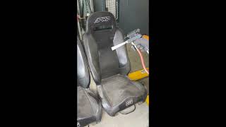 Dry Ice Blasting Filthy PRP OffRoad Seat [upl. by Etnuahc]