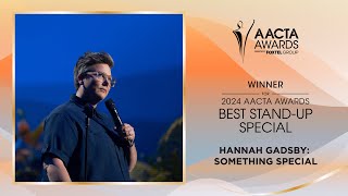 Hannah Gadsby accepts the Award for Best StandUp Special at the 2024 AACTA Awards [upl. by Hijoung]