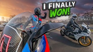 I BEAT A TINY PRO RACER ON MY 2023 BMW M 1000 RR [upl. by Shaffer]