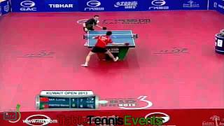 Ma Long Vs Marcos Freitas  18 Final Kuwait Open 2013 [upl. by Ateuqal]