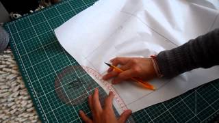 Pattern Cutting Tutorial How To Transfer Draped Skirt Pattern Onto Paper [upl. by Iphagenia394]