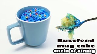 BUZZFEED FUNFETTI MUGCAKE  ONZIN OF ZINNIG  CRAFTMAMA  Cake in een kopje recept [upl. by Kcinimod]