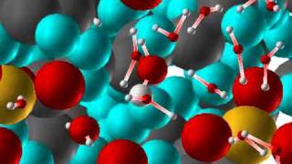 Molecular dynamics simulation of hydrated Nafion with a reactive force field for water [upl. by Anwahsal700]