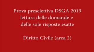 Prova Preselettiva DSGA 2019 [upl. by Won]