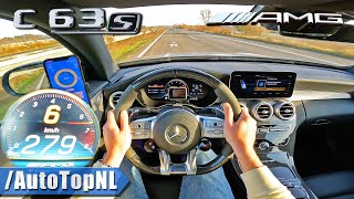 MercedesAMG C63 S Coupe on AUTOBAHN NO SPEED LIMIT by AutoTopNL [upl. by Ainevul979]