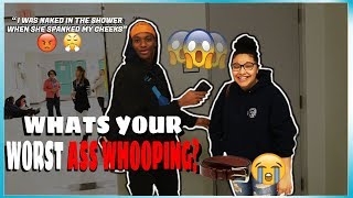 WHATS THE WORST WHOOPING YOU EVER GOT😂PUBLIC INTERVIEWHe Got His CHEEKS CLAPPED [upl. by Joye828]