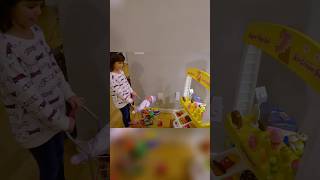 Twin Sisters Pretend Play Grocery Shopping with Baby Dolls [upl. by Grindle714]