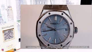 Audemars Piguet Royal Oak 37 IceBlue Dial Stainless Steel Mens Watch 15550STOO1356ST08 [upl. by Bink]