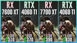 RX 7600 XT vs RTX 4060 TI vs RX 7700 XT vs RTX 4060 TI 16GB  Tested in 25 Games [upl. by Eindys232]