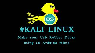 Kali Linux Make your usb Rubber Ducky using an Arduino micro [upl. by Ereveniug]