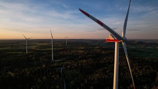 Vestas V13636MW at Sunset  DJI Air 2S  4K 60FPS [upl. by Ssyla]