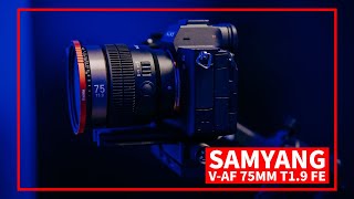 SAMYANG VAF 75MM T19 FE First Impression [upl. by Kaliski]