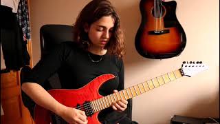 Red Swan from SNK by Yoshiki feat Hyde guitar solo cover [upl. by Nita]