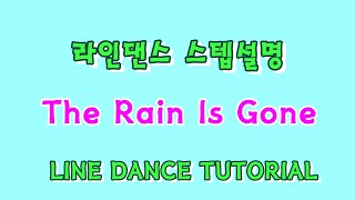 라인댄스스텝설명The Rain Is GoneLINE DANCE TUTORIAL [upl. by Manwell]