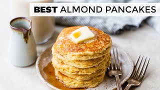 EASY ALMOND FLOUR PANCAKES  fluffy Keto breakfast [upl. by Atsilac636]