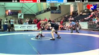 Nico Megaludis vs Zach Sanders at 2013 ASICS University Nationals  FS [upl. by Akirea]