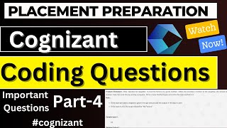 Cognizant Coding Question Part4 [upl. by Enahpets]