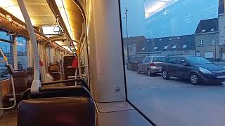 STIBMIVB Bombardier Flexity Outlook T4000 ride on the NEW line 10 [upl. by Yelkcub]