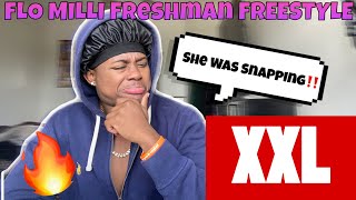 FLO MILLI 2021 XXL FRESHMAN FREESTYLE REACTION SHE ACTUALLY SLID🔥 [upl. by Hpsoj693]