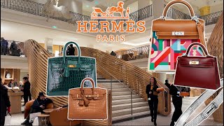 PARIS HERMÈS LUXURY SHOPPING VLOG Faubourg Saint Honoré → SÈVRES→GEORGE V→FSH HERMES FULL STORE TOUR [upl. by Felecia]