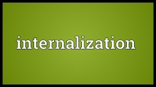 Internalization Meaning [upl. by Hsotnas710]