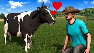 BAD FARMERS RAISE COWS in Farming Simulator 25 [upl. by Olodort161]