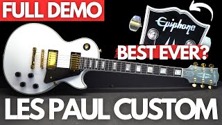 NEW Epiphone LES PAUL CUSTOM FULL DEMO [upl. by Enois]