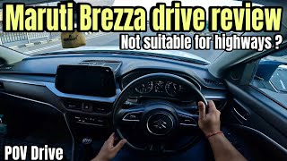 Maruti brezza drive review  highway drive  0100 test [upl. by Rothberg138]