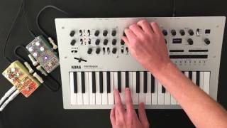 Korg Minilogue with Digitech Obscura and Polara pedals Blade Runner pads [upl. by Sylvanus416]