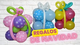 Regalos de Navidad 🎁 Tutorial de Como Hacer Una Decoracion Con Adornos Navideños con Globos Ballon [upl. by Ailimat]