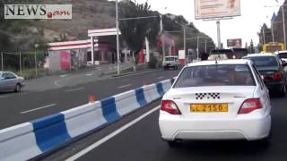 Two identical black Lexus collided in Yerevan [upl. by Aharon]