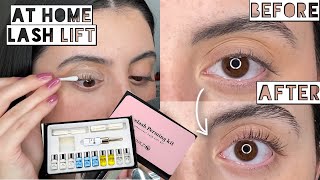 AT HOME LASH LIFTPERM KIT TUTORIAL  Pinkzio Lashes Review [upl. by Siver]