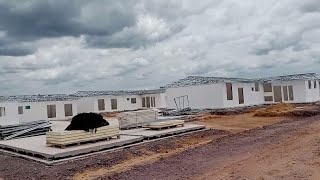 PROJET CONSTRUCTION DE 1000 LOGEMENTS SOCIAUX A KINSHASA mont ngafula visite du site [upl. by Tildie]