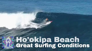 Great Surfing Conditions at Hookipa Beach [upl. by Eynenihc]