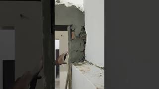 Plastering Process ✅ construction plaster wall civilengineering fast work viralvideo [upl. by Ayikur]