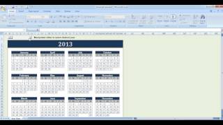 Cara membuat kalender di Microsoft Excel 2007 [upl. by Santini983]