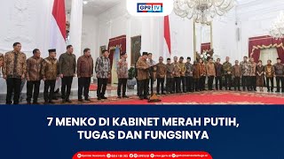 7 Menko di Kabinet Merah Putih Tugas dan Fungsinya [upl. by Arahsat]