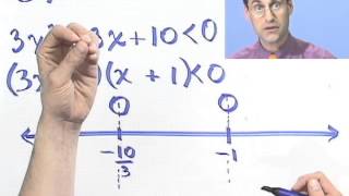 Solving Quadratic Inequalities Another Example [upl. by Gnilrits]