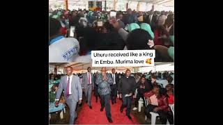 FORMER PRESIDENT UHURU KENYATTA WELCOMED LIKE A KING IN EMBUnews kenyabreakingnews youtubenews [upl. by Hezekiah]