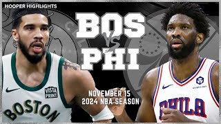 Philadelphia 76ers vs Boston Celtics Full Game Highlights  Nov 15  2024 NBA Season [upl. by Candice728]