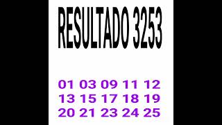 RESULTADO DA LOTOFACIL 3253 [upl. by Ellenehs]