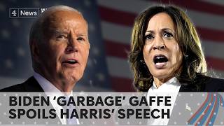 US Election Biden garbage gaffe threatens to derail Harris campaign [upl. by Paxon]